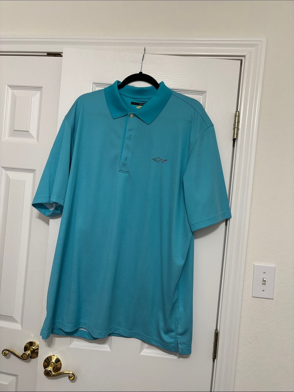 Greg Norman Collection Teal Short-Sleeve Polo